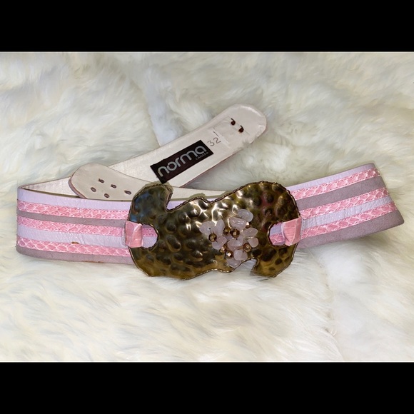 Vntg Exotic Skin & Leather Belt | Norma of Canada - Picture 7 of 8